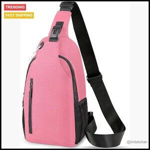 Lightweight Waterproof Crossbody Sling Bag Adjustable Straps Multi-Pocket